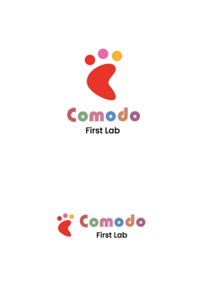 ecoa (ecoa)さんの赤ちゃん子育て支援アイテムブランド「Comodo First Lab」のブランドロゴ制作への提案
