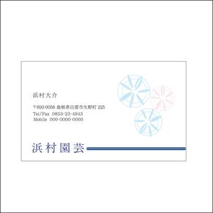 さんの花を育てる園芸農家の名刺製作への提案