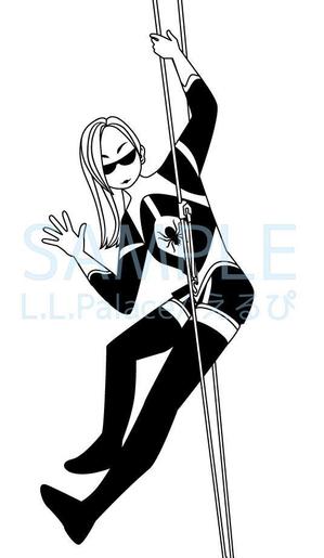 株式会社エルエルパレス／岩気裕司 (elpiy)さんのロープアクセス体験型アクティビティ　『SPY;DER TRIP』のキャラクターデザイン募集への提案