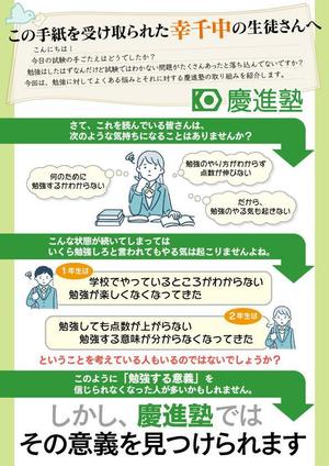 株式会社ミネルバ (kk_minerva)さんの学習塾「慶進塾」の夏期講習会のチラシへの提案