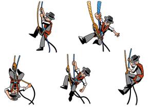 non (nonn_77)さんのロープアクセス体験型アクティビティ　『SPY;DER TRIP』のキャラクターデザイン募集への提案