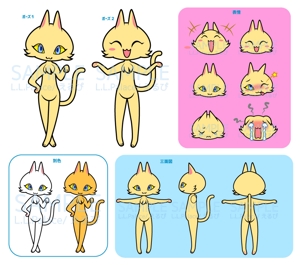 株式会社エルエルパレス／岩気裕司 (elpiy)さんの猫のキャラクターへの提案