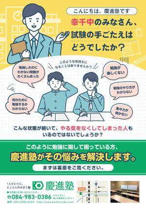 Naka (nakamyu)さんの学習塾「慶進塾」の夏期講習会のチラシへの提案