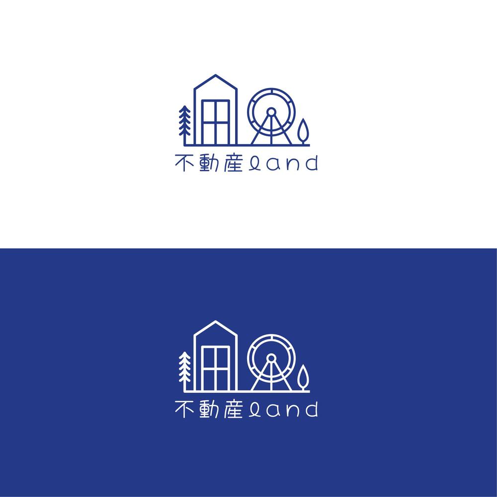 不動産会社のロゴ、会社名→株式会社不動産land