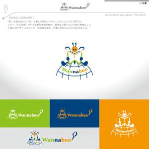 okam- (okam_free03)さんの留学生サポートさいと「Wannabee」のロゴへの提案