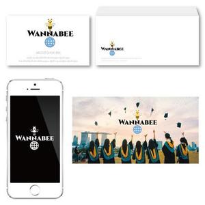 mura (T-mura)さんの留学生サポートさいと「Wannabee」のロゴへの提案