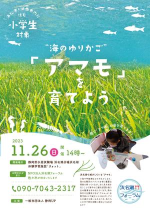マツザキ (Matsuzaki027)さんの浜名湖で減少している「アマモ」を育てようイベントチラシへの提案