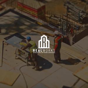 HACHIWARE (HACHIWARE)さんの建設会社 REAL WORKSのロゴへの提案