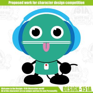 DESIGN-151A (non-wataboushi)さんの音楽系WEBサービスのサイト内で使用するキャラクター募集への提案