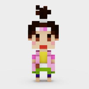 Miyagino (Miyagino)さんのボクセルアートで日本昔話「桃太郎」を表現への提案