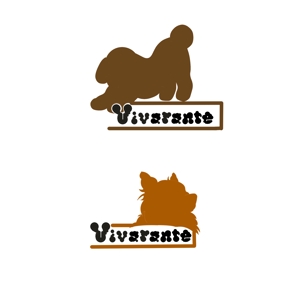 朱赤月-あかつき- (Akatsuki777)さんのドッグアパレル『vivarante』のロゴへの提案