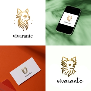 Kai (Kai-lan)さんのドッグアパレル『vivarante』のロゴへの提案