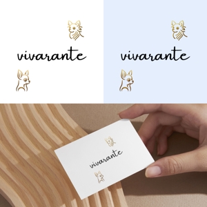 Kai (Kai-lan)さんのドッグアパレル『vivarante』のロゴへの提案