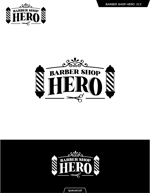 queuecat (queuecat)さんの理容室「BARBER SHOP HERO」のロゴデザイン募集！への提案