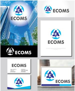 Q-Design (cats-eye)さんの受注処理の完全自動化サービス「ECOMS」ロゴ作成のお願いへの提案