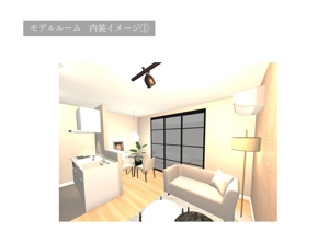 azusa design (azu24)さんの新築共同住宅のモデルルーム1室のインテリアデザイン募集への提案