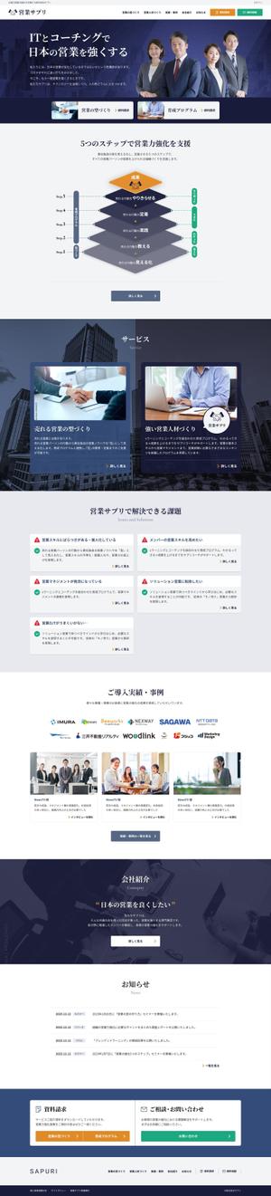 O.H (OtsukaHidetoshi)さんの営業支援会社 Webサイト TOPページデザイン作成への提案