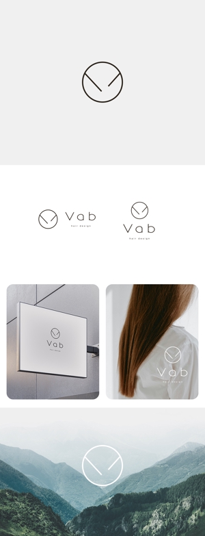nekoo (nekoo55)さんの美容室〈Vab hair design〉のロゴへの提案
