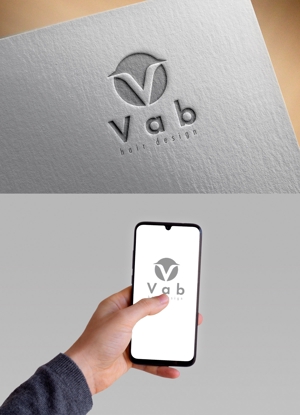 清水　貴史 (smirk777)さんの美容室〈Vab hair design〉のロゴへの提案