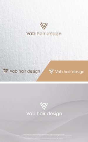 take5-design (take5-design)さんの美容室〈Vab hair design〉のロゴへの提案