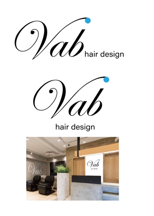 Ganzo (ganzo)さんの美容室〈Vab hair design〉のロゴへの提案