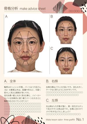 佐野可那子 (sakanadesign)さんのメイクレッスンのお客様に渡すメイクアドバイスシートの作成への提案