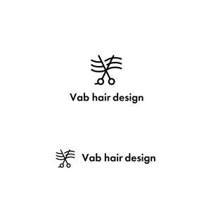 スタジオきなこ (kinaco_yama)さんの美容室〈Vab hair design〉のロゴへの提案
