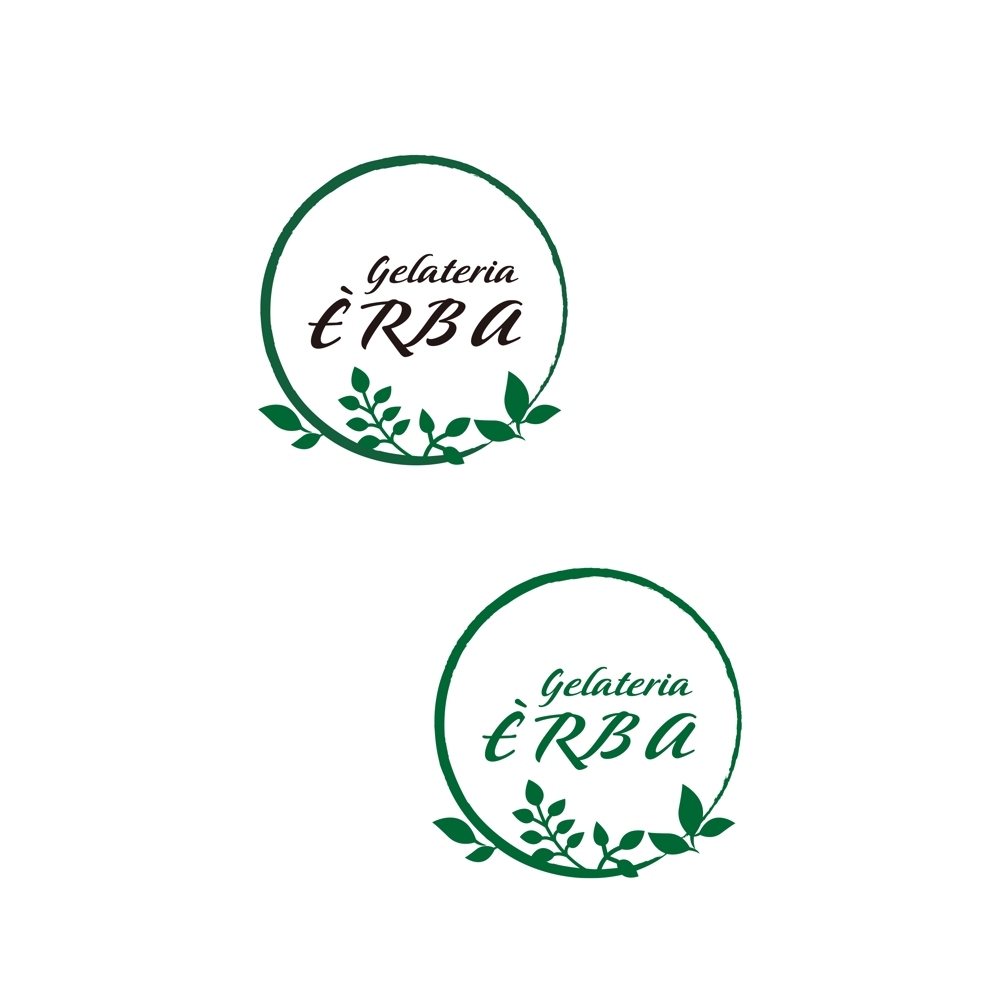 ジェラート専門店「Gelateria ÈRBA」のロゴ