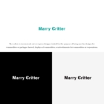 KT (KANJI01)さんのペット用品ブランド「Marry Critter」のロゴへの提案