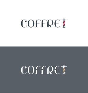 JUN design│Webグラフィック (BUENA_WORKS)さんの千円カット～coffret～　の店舗ロゴ への提案