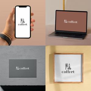 toone design (to_design)さんの千円カット～coffret～　の店舗ロゴ への提案