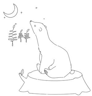 みみ (mimi_0421)さんのアウトドア商品にプリントする『木に座っているクマ』のイラストへの提案