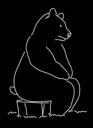 nougo (noguo3)さんのアウトドア商品にプリントする『木に座っているクマ』のイラストへの提案