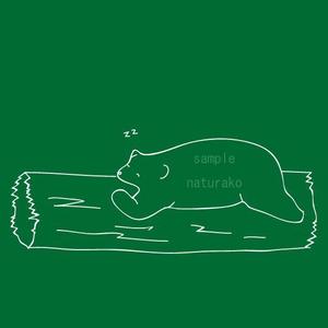 ナチュラコ/イラストレーター (naturako)さんのアウトドア商品にプリントする『木に座っているクマ』のイラストへの提案