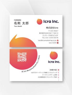 kame (kamekamesan)さんのマーケティングカンパニー「Icra」の名刺制作依頼への提案