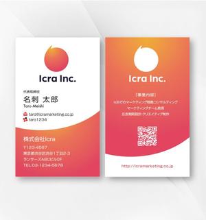 kame (kamekamesan)さんのマーケティングカンパニー「Icra」の名刺制作依頼への提案