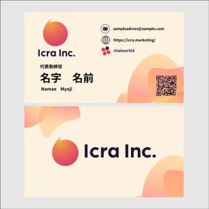 koromo (koromo_226)さんのマーケティングカンパニー「Icra」の名刺制作依頼への提案