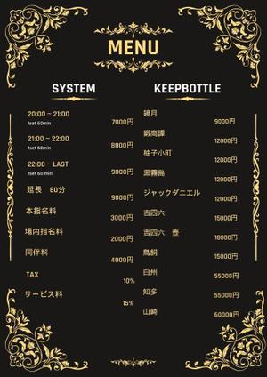 ふく (songbenf)さんのキャバクラ　メニュー作成への提案