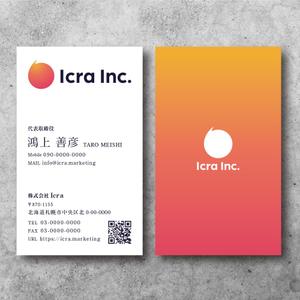 TYPOGRAPHIA (Typograph)さんのマーケティングカンパニー「Icra」の名刺制作依頼への提案