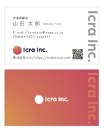 u-ko (u-ko-design)さんのマーケティングカンパニー「Icra」の名刺制作依頼への提案