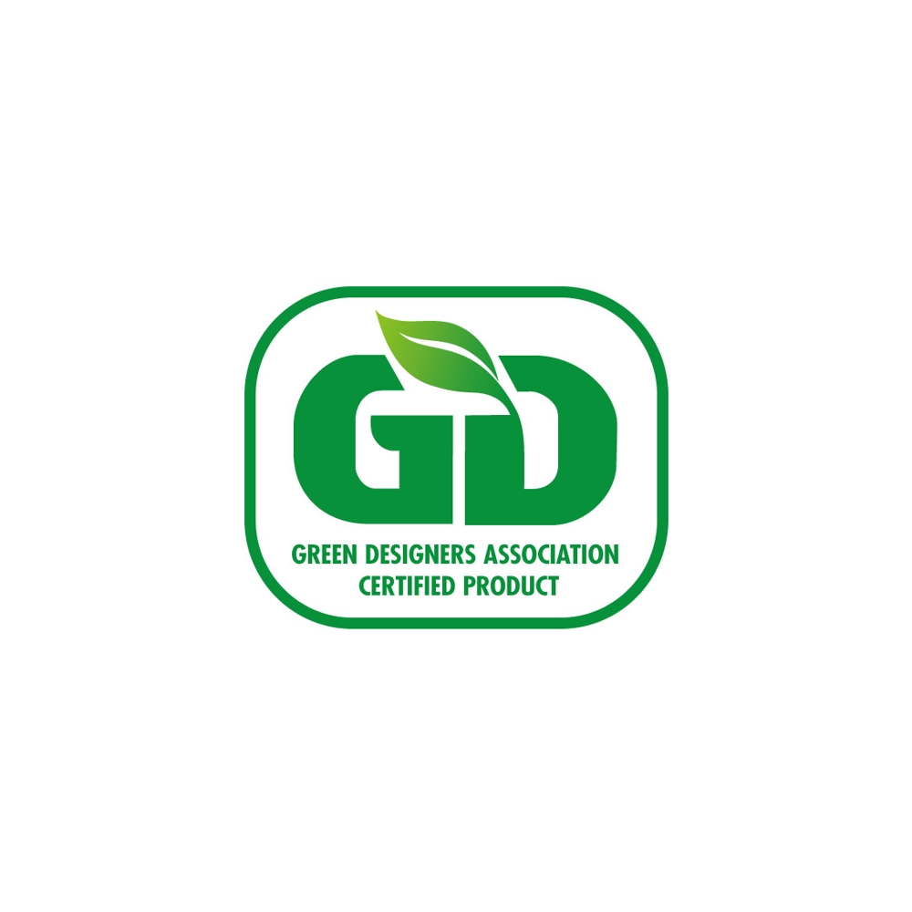 「GDA GREEN DESIGNERS ASSOCIATION CERTIFIED PRODUCT」のロゴ作成
