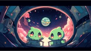 takeshi (takeshi205)さんの動画内で使用する「宇宙船で会議する宇宙人のイラスト」への提案
