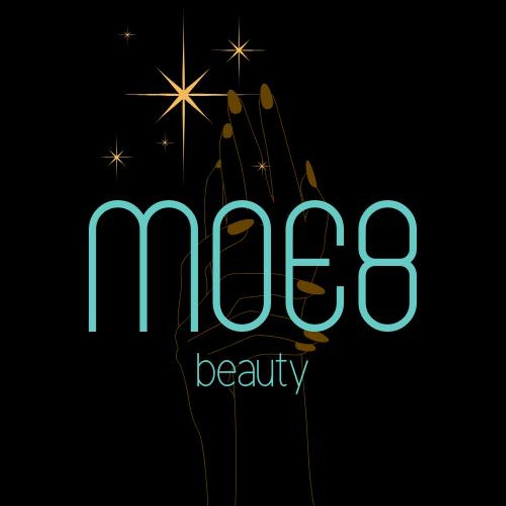 新規OPEN ネイルサロン MOE8-beautyの店名を使ったロゴマーク 総合美容サロン展 開予定