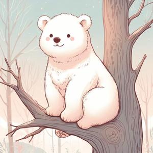 お助け隊 (KUNYS)さんのアウトドア商品にプリントする『木に座っているクマ』のイラストへの提案