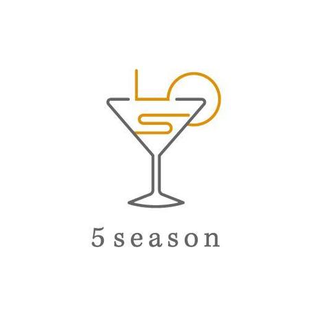 kiki (kk_tori_tori)さんの飲食店（Bar)「5season」のロゴへの提案