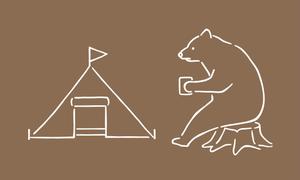 yoxxxcy (yoxxxcy)さんのアウトドア商品にプリントする『木に座っているクマ』のイラストへの提案