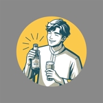 MD STUDIO (MD_STUDIO)さんのビールを持つ男性のイラストへの提案