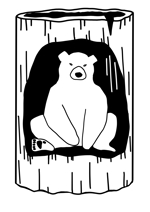 就労支援Ｂ型 でじるみ 函館吉川 (dhd_office)さんのアウトドア商品にプリントする『木に座っているクマ』のイラストへの提案