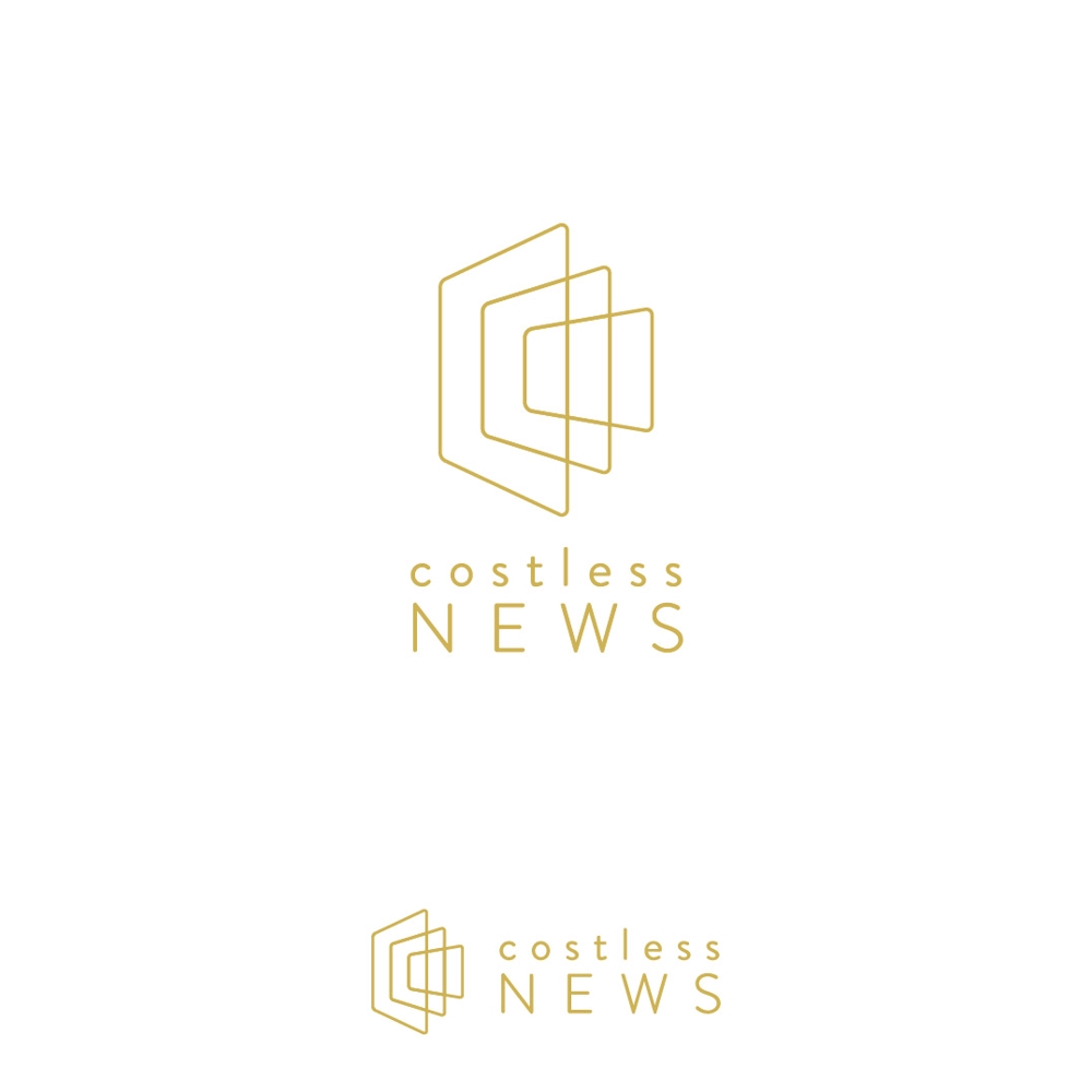 新築アパート名「costless(ｺｽﾄﾚｽ)NEWS」 の文字ロゴ