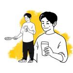 OGR Lab (one_giant_reptile)さんのビールを持つ男性のイラストへの提案